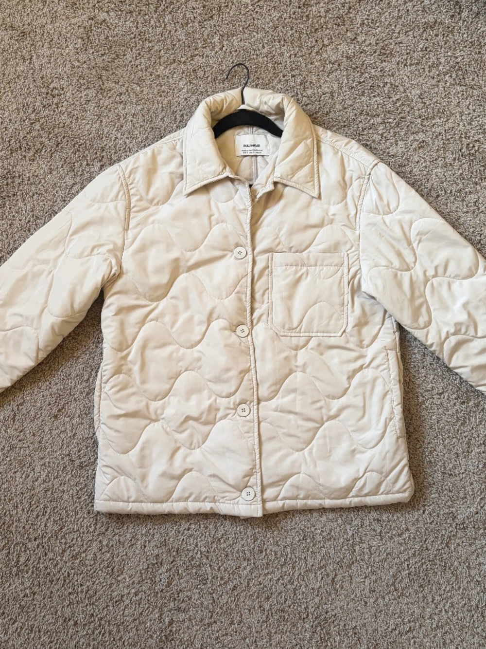 Cream Quilted Jacket